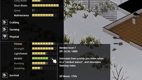 Project Zomboid 42.02-42.3.1 absolutely broken way to level nimble (900xp in 2 hours in game)