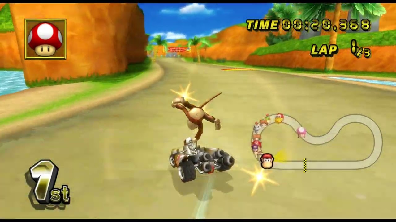 DKR Ancient Lake Mario Kart Wii Custom Track YouTube