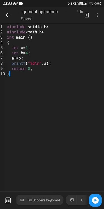 Write a program for (+=) assignment operator | #coding #c #js #operator ...