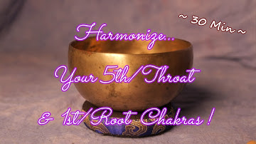 HIGHER OCTAVE THROAT/ROOT/CROWN CHAKRA MEDITATION (5TH/1ST) 30 MIN~ BOWL #S314~ TEMPLESOUNDS.NET