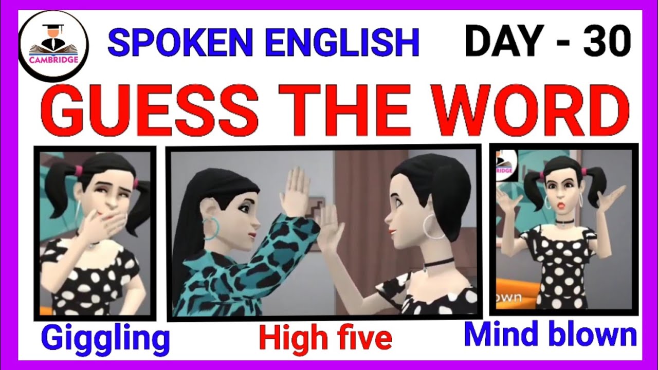 Day 30 Word Challenge Game Learn 60 English New Words Through Dumb Charades Game Youtube