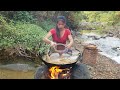 Wow Big Fish! Cooking Curry Fish with wild recipe &amp; Eating Delicious for lunch