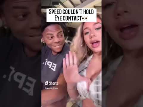 Bro couldn't look straight in her eyes #funny #ishowspeedshorts #speed #girl #laugh