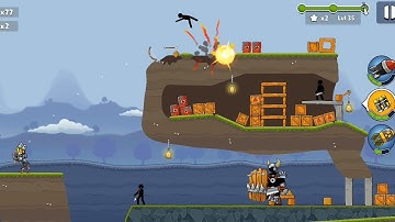 Boom Stick : Bazooka Puzzles Season 1 Level 35 | New (Android/iOS) Gameplay Walkthrough [HD]