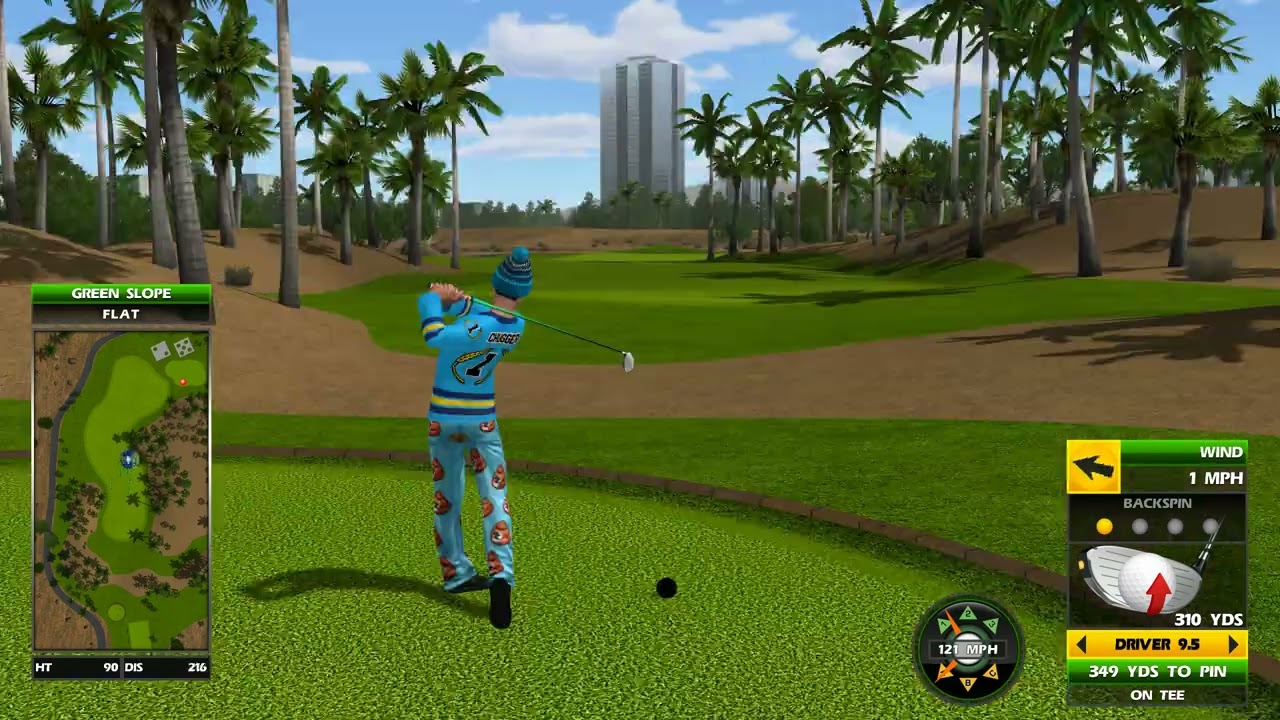 Golden Tee Great Shot on Desert Valley!