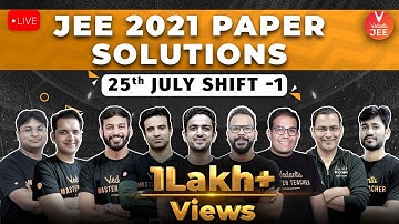 JEE Main 2021 Question Paper Solutions 🧐 [25th July Shift 1] | JEE 2021 Question Paper | Vedantu JEE