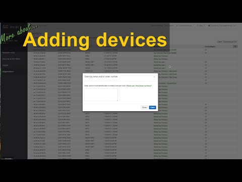 Add devices to the Meraki Dashboard