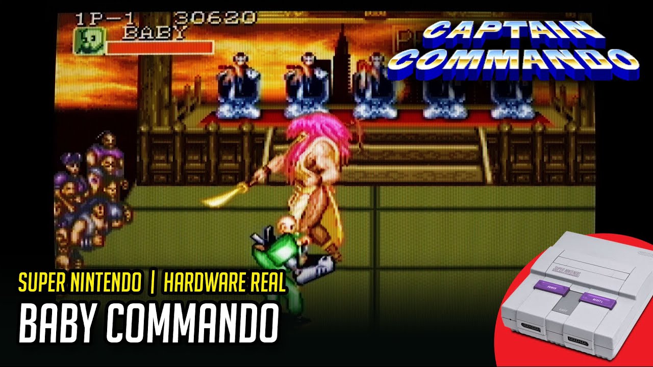 CAPTAIN COMMANDO - Baby Commando Longplay (SNES) Real Hardware + Bitfunx +HDMI