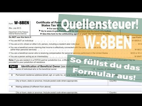 W-8BEN ausfüllen! - Quellensteuer!