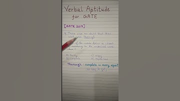 Verbal Aptitude for GATE - GATE Question #shorts #gate2024