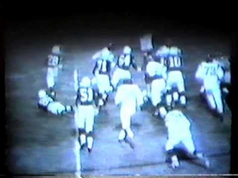 A brief news segment telling about Appalachia's Ed "Stonega Stallion" Clark (#34), who played from 1966-1968 for the Bulldogs and set several school and state records as well as going on to become known as one of the greatest football players ever to come out of southwest Virginia. Clark signed with Purdue following high school but never made it through due to his grades, and later even tried at Appalachian State only to receive the same result. It is said that he also tried out for the Washington Redskins of the NFL at one point and was one of their final cuts. Clark was the uncle of brothers (and now-NFL players) Julius and Thomas Jones, who played for the Vikings of Powell Valley. Powell Valley's school, interestingly enough, is located just a few minutes down the road from Appalachia and the Bulldogs and Vikings have a strong rivalry between one another.