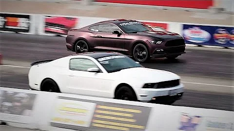 Mustang EcoBoost Vs Mustang V6 | Drag Race