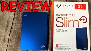 Seagate Backup Plus Slim 2TB Blue Unboxing & Review (Best USB Portable Storage Hard Drive)