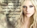 Avril Lavinge- Keep holding on Lyrics!!