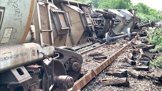 Train Derailment! Train Makes A Run At Steep Hill With A
