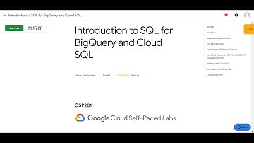 Introduction to SQL for BigQuery and Cloud SQL