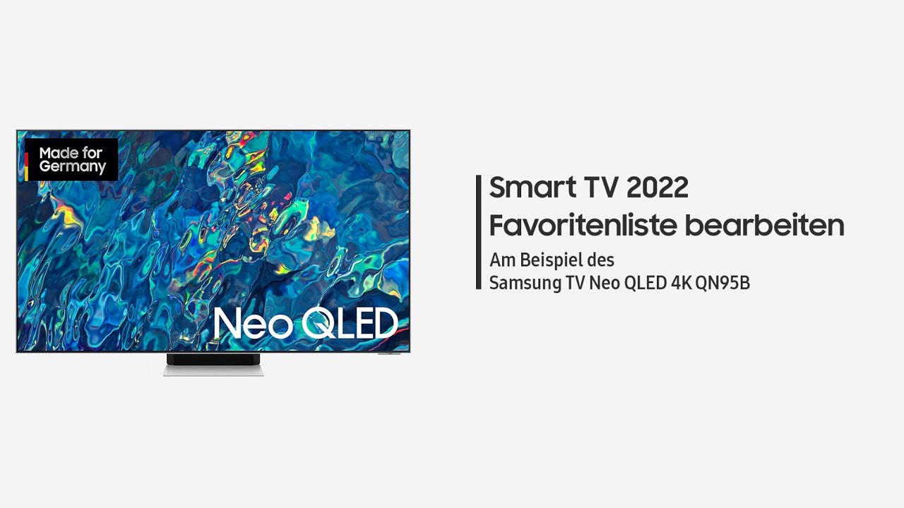 Samsung Smart TV 2022: Favoritenliste bearbeiten - YouTube