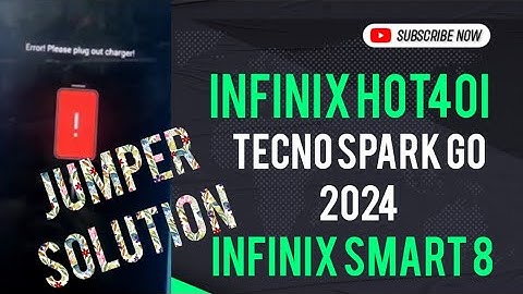 Tecno Spark Go 2024 Charging Error Fix | Please Plug Out Charger Solution | Infinix Smart 8 Repair