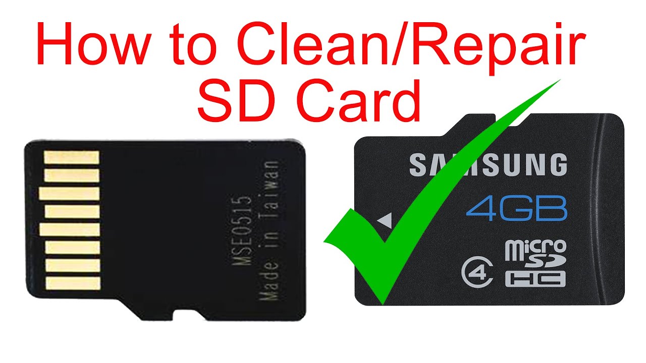 How to Clean/Repair SD Card - YouTube