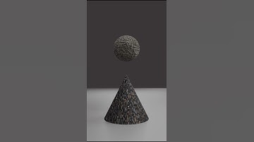 Oddly Satisfying, Blender  Sphere VS Cone Destruction Animation #3dart #blender #satisfying #shorts