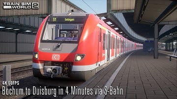 Bochum to Duisburg in 4 Minutes via S-Bahn - Hauptstrecke Rhein-Ruhr - Timelapse - Train Sim World 2