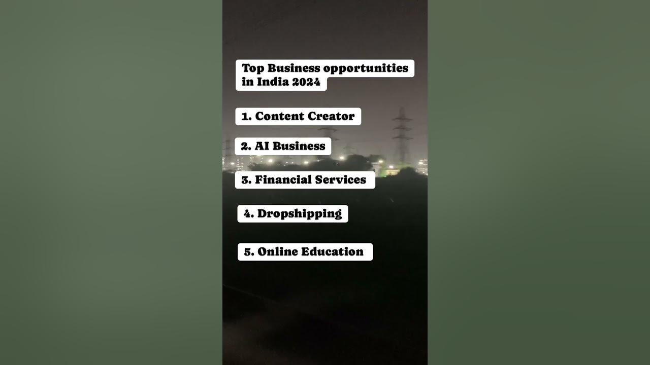 Top Business to start in India 2024 YouTube