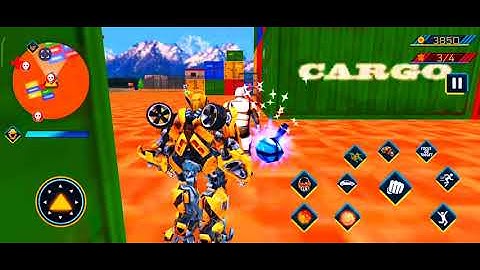 #5 Bumblebee: Flying Helicopter Car Robot Transform City Battle 2021/Android Gameplay