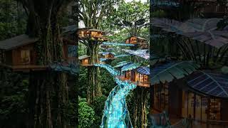 beautiful forest house colony #forest #forest sound #forest ambience
