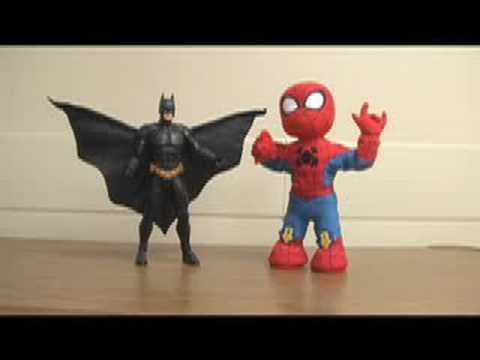Batman Dark Knight vs. Marvel FAIL Funny Toy Review Video Mike Mozart Hulk,Spiderman JeepersMedia