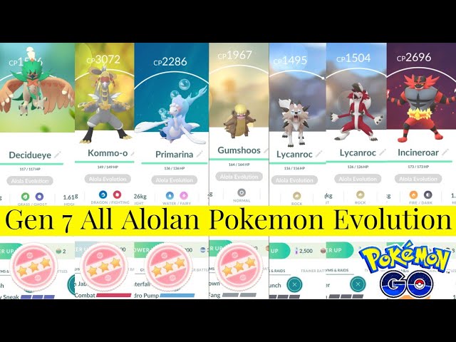 Pokémon Go Gen 7 - Todos os Pokémon disponíveis da região de Alola