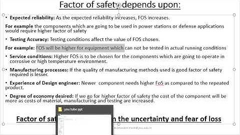 Factor of safety- Machine design
