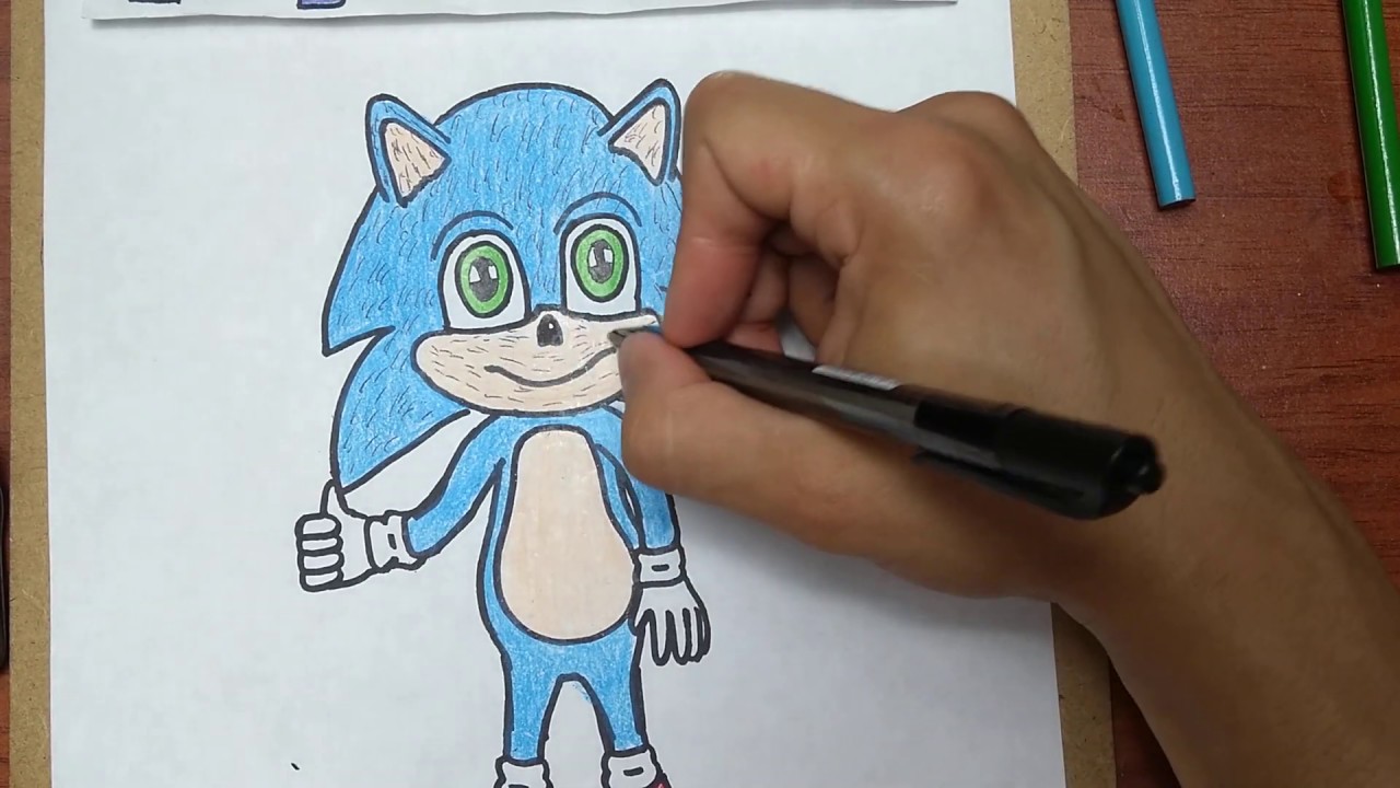 Desenho de Sonic pintado e colorido por Erick12 o dia 04 de Janeiro do 2015