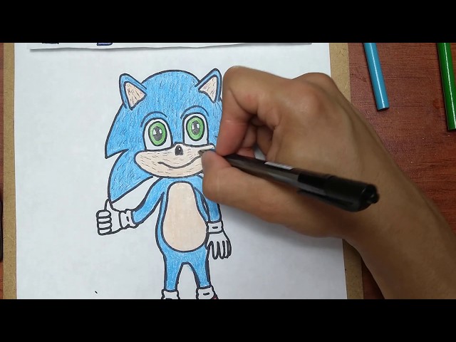 Desenho de Sonic pintado e colorido por Erick12 o dia 04 de Janeiro do 2015