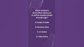 ServiceNow Admin Quiz - Test Your Knowledge and Boost Your Skills! #quiz #servicenow