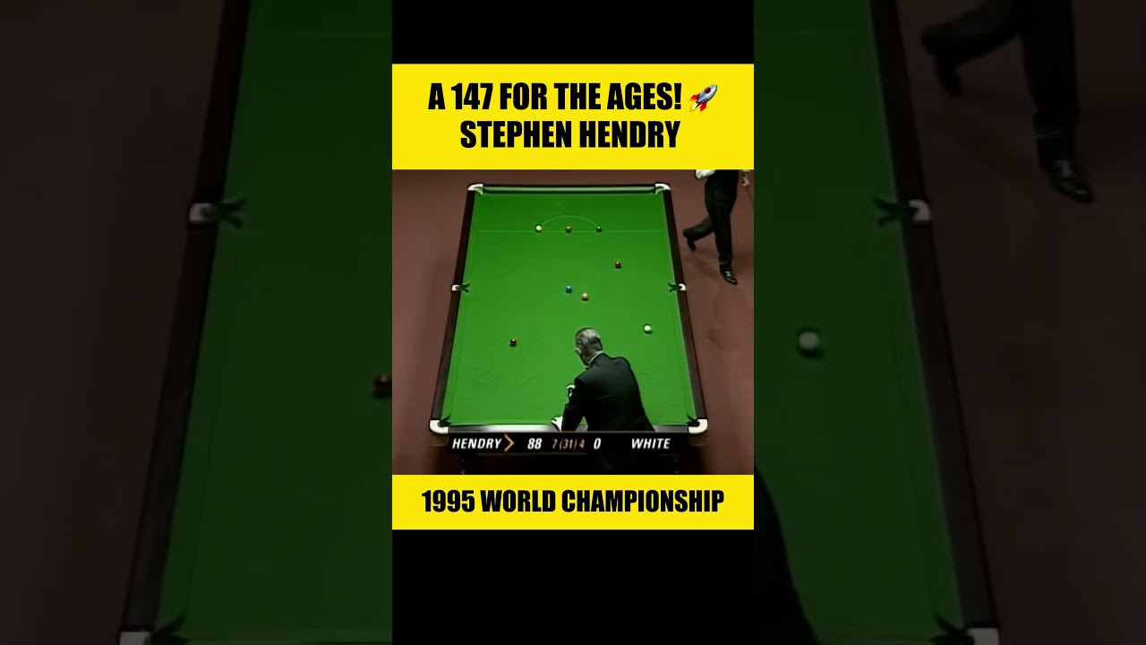 THE FIRST CRUCIBLE 147 OF A LEGEND 🤯🎱 | Stephen Hendry | World Championship 1995