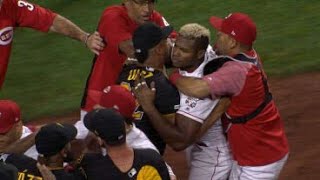 MLB | Benches clear in Cincinnati vs pittsburgh pirates | full fight