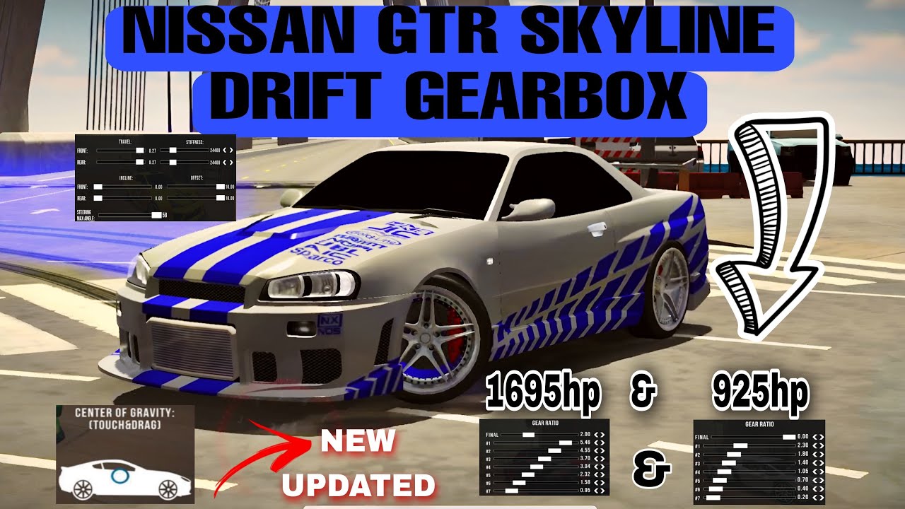 Nissan Gtr R34🔥 New Drift Gearbox - Car Parking Multiplayer