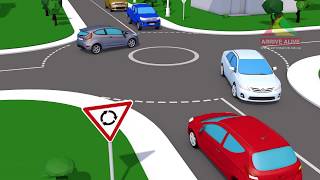 Safe Driving at the Roundabout /Traffic Circle and Mini Circle