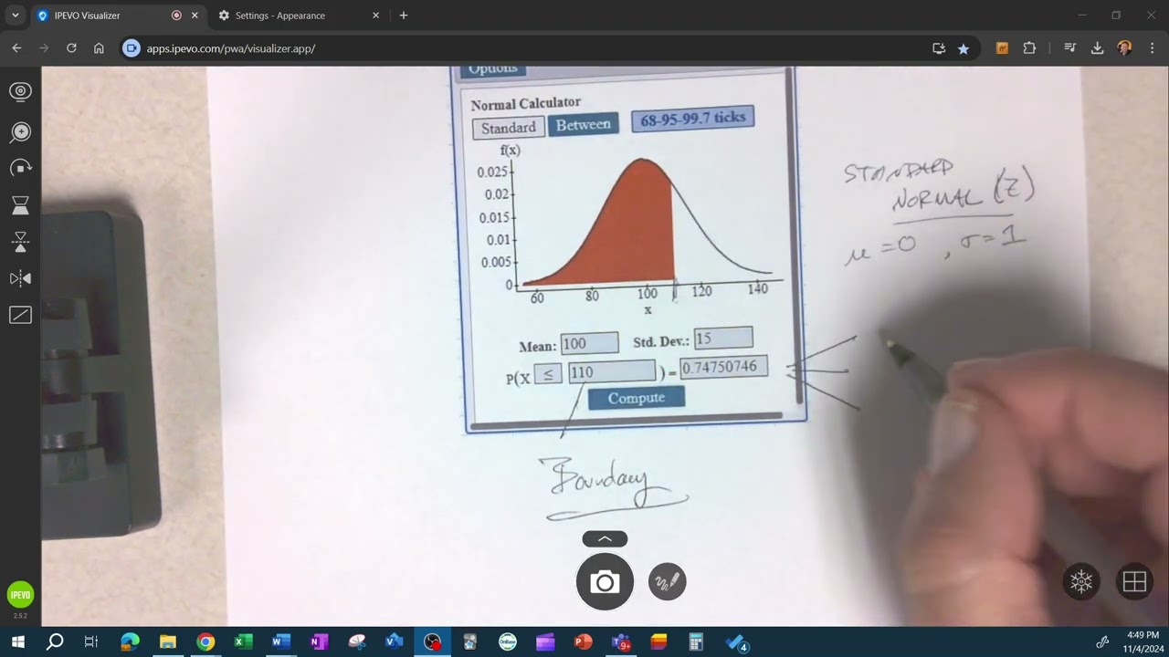 StatCrunch Normal Calculator