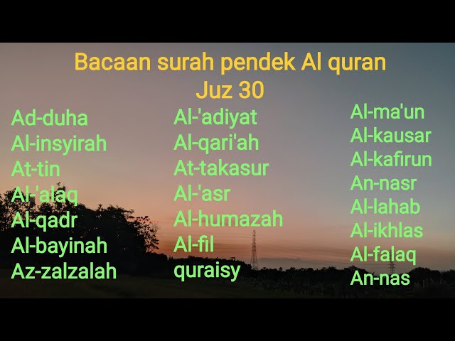 Murottal Al Quran Juz 30: Salim Bahanan bacaan surah pendek Al quran. class=