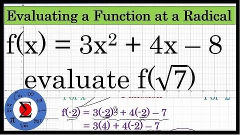 Evaluating a Function at a Radical : An Example