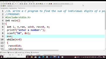9.C program to check given number is palindrome or not & also perform sum of digits in given number.