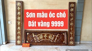 👍 Bộ hoành phi lồng cuốn thư gỗ hương đá | hoành phi câu đối dát vàng 9999