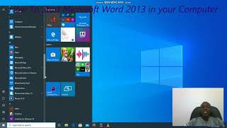 How To Start Microsoft word 2013
