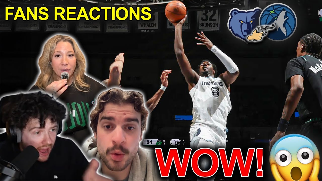 NBA fans reaction to the Grizzlies beating the Timberwolves 🏀 - YouTube