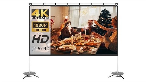 WEWATCH 120 Inch Projection Screen 16:9, 4K HD Rear Front Projections Movies Screen with Carry Bag