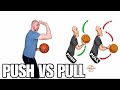 How to shoot a basketball  one motion push vs pull