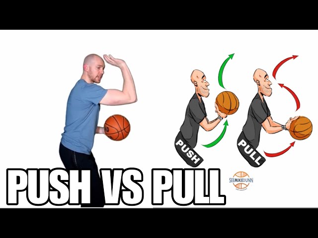 How To Shoot A Basketball:  One Motion (Push vs Pull) class=