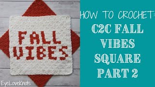 How to Crochet: Part 2, C2C Fall Vibes Square
