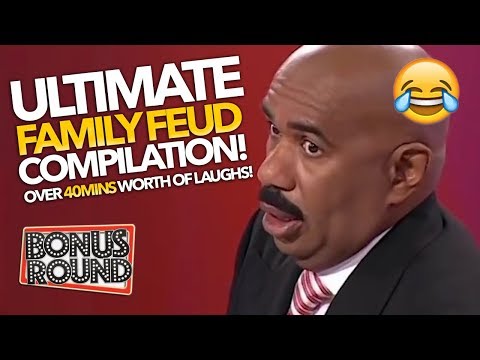 TRY NOT TO LAUGH! ULTIMATE 40 Minute Funny Family Feud Steve Harvey Compilation!